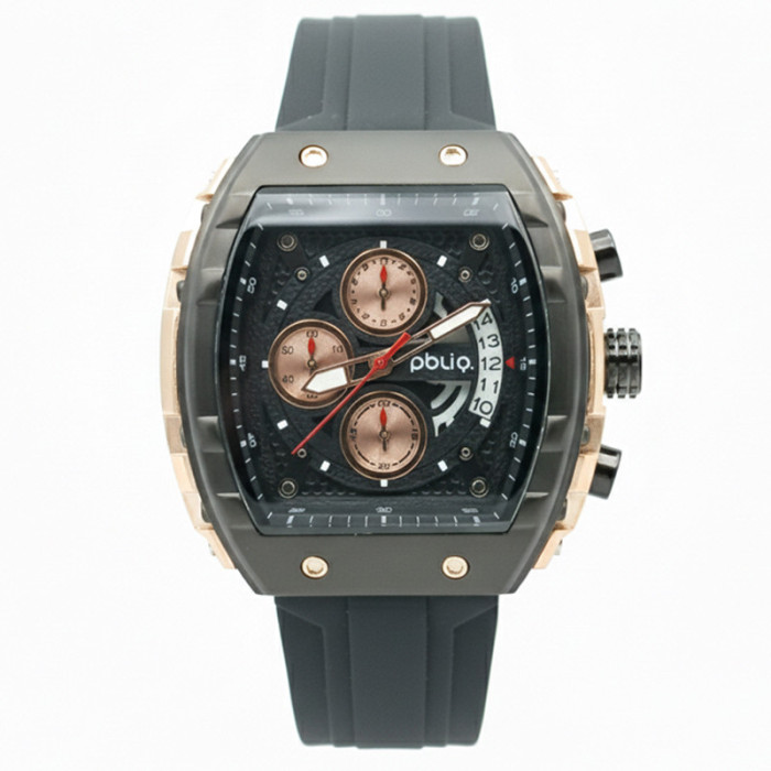 PBLIQ Luxe Herenhorloge Blauw Roségoud – Quartz Chronograaf Horloge