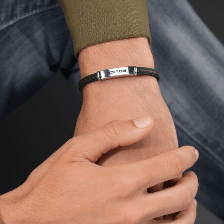 Pulsera Hombre Police PEAGB0079202 Acero Inoxidable Negro