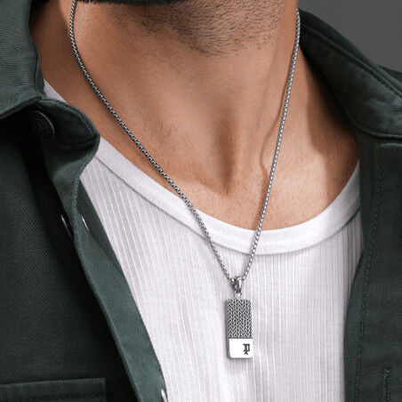 Collar Hombre Police PEAGN0078101 Plateado