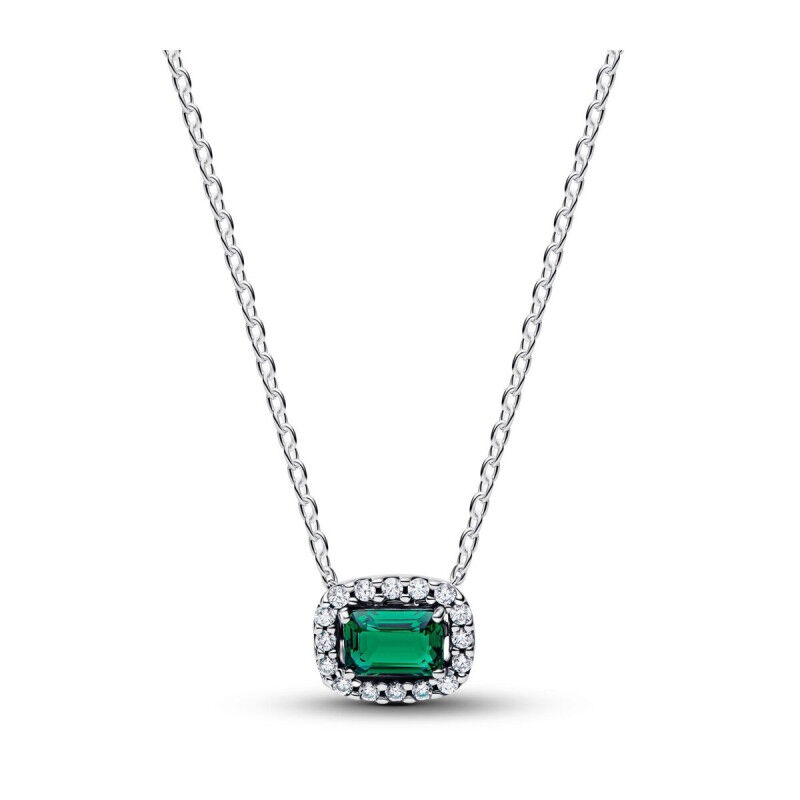 Collana Donna Pandora 394503C01-45 Argentato Verde