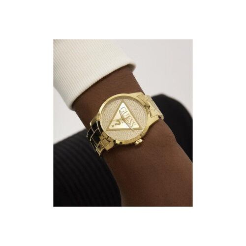 Horloge Heren Guess BADGE Gouden