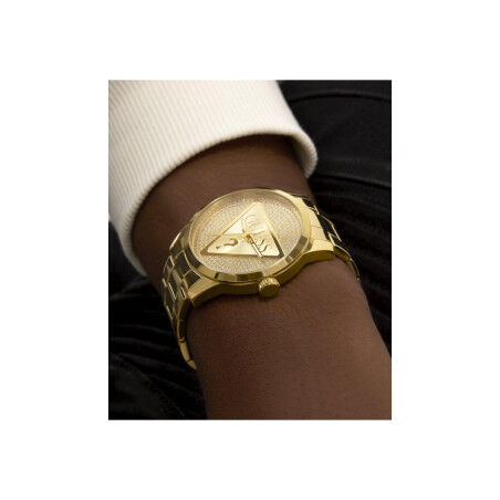 Horloge Heren Guess BADGE Gouden
