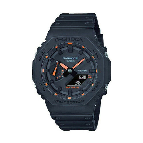 Orologio Uomo Casio G-Shock OAK - NEON ORANGE INDEX Nero (Ø 45 mm)