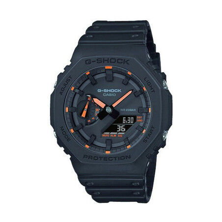 Orologio Uomo Casio G-Shock OAK - NEON ORANGE INDEX Nero (Ø 45 mm)