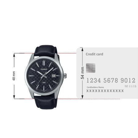 Herrenuhr Casio ENTICER GENT Schwarz