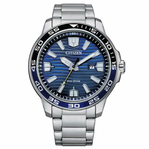 Horloge Heren Citizen AW1525-81L Zilverkleurig Blauw