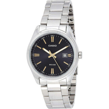 Horloge Heren Casio DATE Zwart Zilverkleurig (Ø 39 mm)