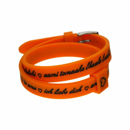 Armband Dames il mezzometro I LOVE YOU SILVER - SILICONE BRACELET