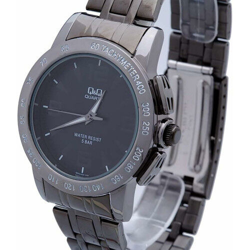 Horloge Heren Q&Q Q602J405Y Zwart Zilverkleurig (Ø 40 mm)