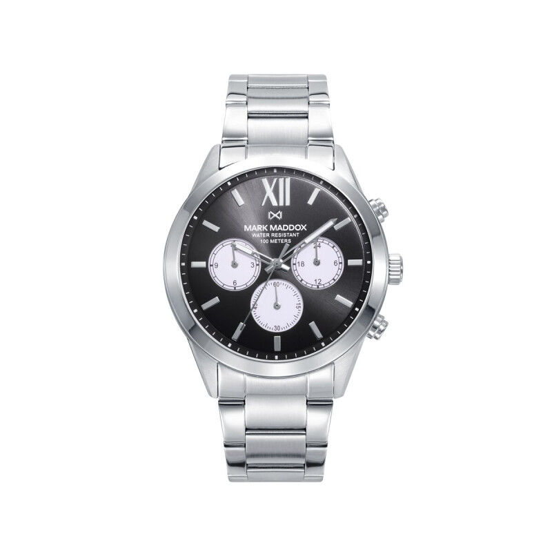 Horloge Heren Mark Maddox HM1009-53 Zwart Zilverkleurig (Ø 43 mm)