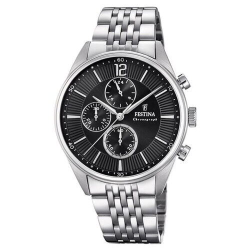 Reloj Hombre Festina F20285/4 Negro Plateado