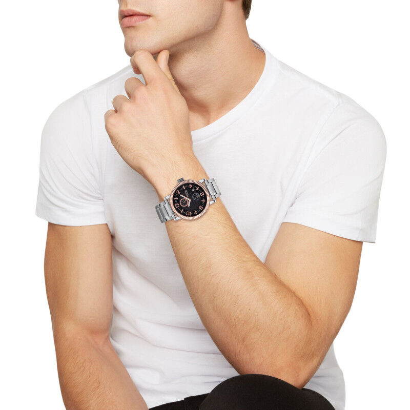 Orologio Uomo Breil EW0590 Nero Argentato (Ø 43 mm)