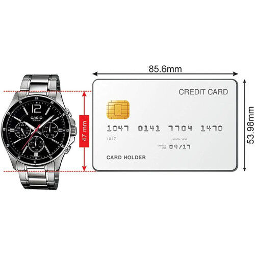 Montre Homme Casio MULTIFUNCTION CALENDAR - BLACK Noir Argenté (Ø 43,5 mm) (Ø 35 mm)