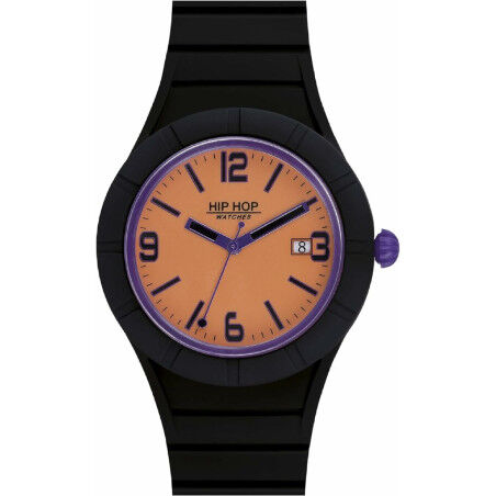 Herrenuhr Hip Hop HWU1082 Schwarz Orange