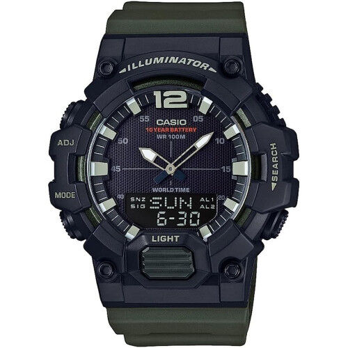 Herrenuhr Casio ILLUMINATOR BLACK - ARMY GREEN (Ø 48 mm)
