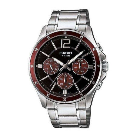 Horloge Heren Casio MULTIFUNCTION CALENDAR - BLACK & BORDEAUX (Ø 43,5 mm)