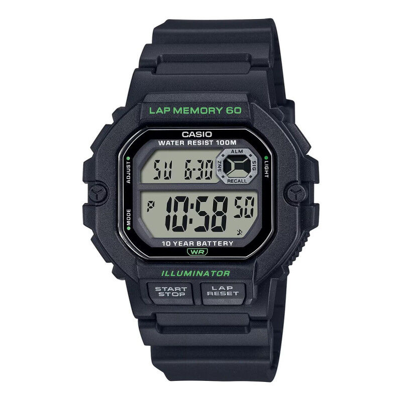 Orologio Uomo Casio ILLUMINATOR Nero (Ø 44,5 mm)