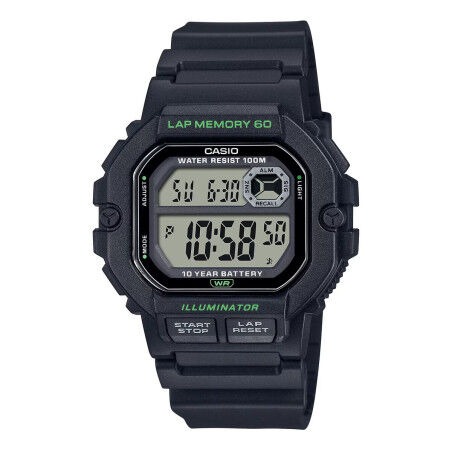 Orologio Uomo Casio ILLUMINATOR Nero (Ø 44,5 mm)