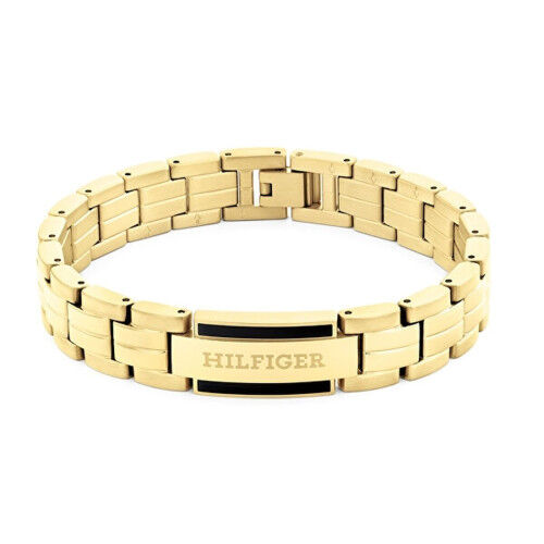 Bracciale Uomo Tommy Hilfiger PARKER Acciaio inossidabile Dorato