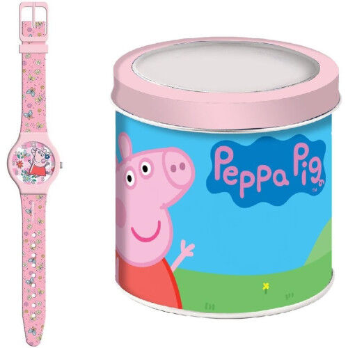 Reloj Infantil Peppa Pig PEPPA PIG - TIN BOX Ø 33 mm