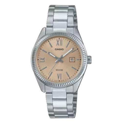 Damenuhr Casio LADY DATE - CHAMPAGNE Silberfarben (Ø 30 mm)