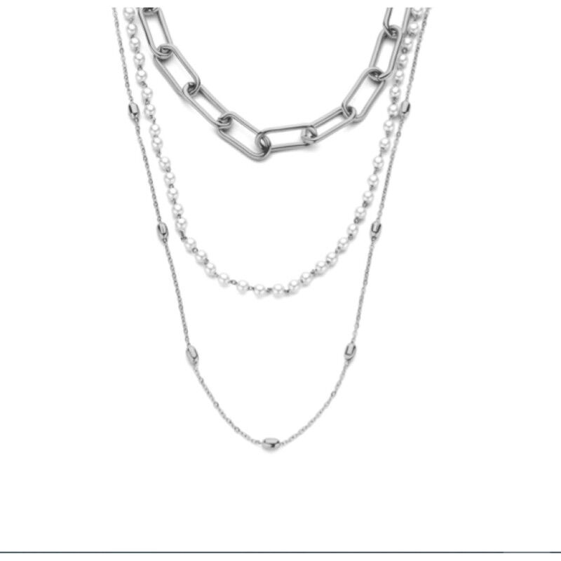 Damenhalskette CO88 Collection 8CN-26265 Silberfarben