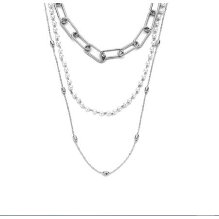 Damenhalskette CO88 Collection 8CN-26265 Silberfarben